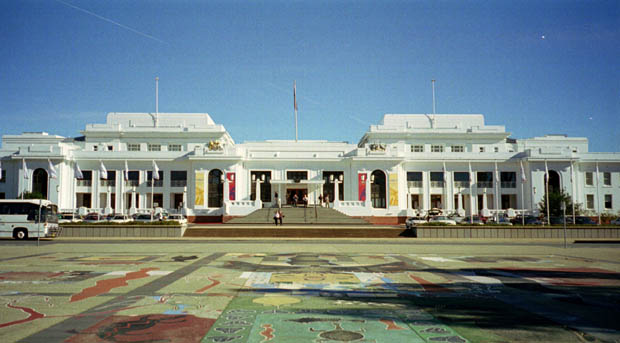 Den gamle parlaments bygning i Canberra