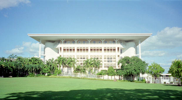 Northern Territory's flotte parlamentsbygning i Darwin.