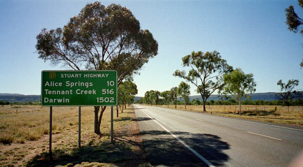 Halvvejs! Så er der kun 1502km til Darwin - Australien er et STORT land.