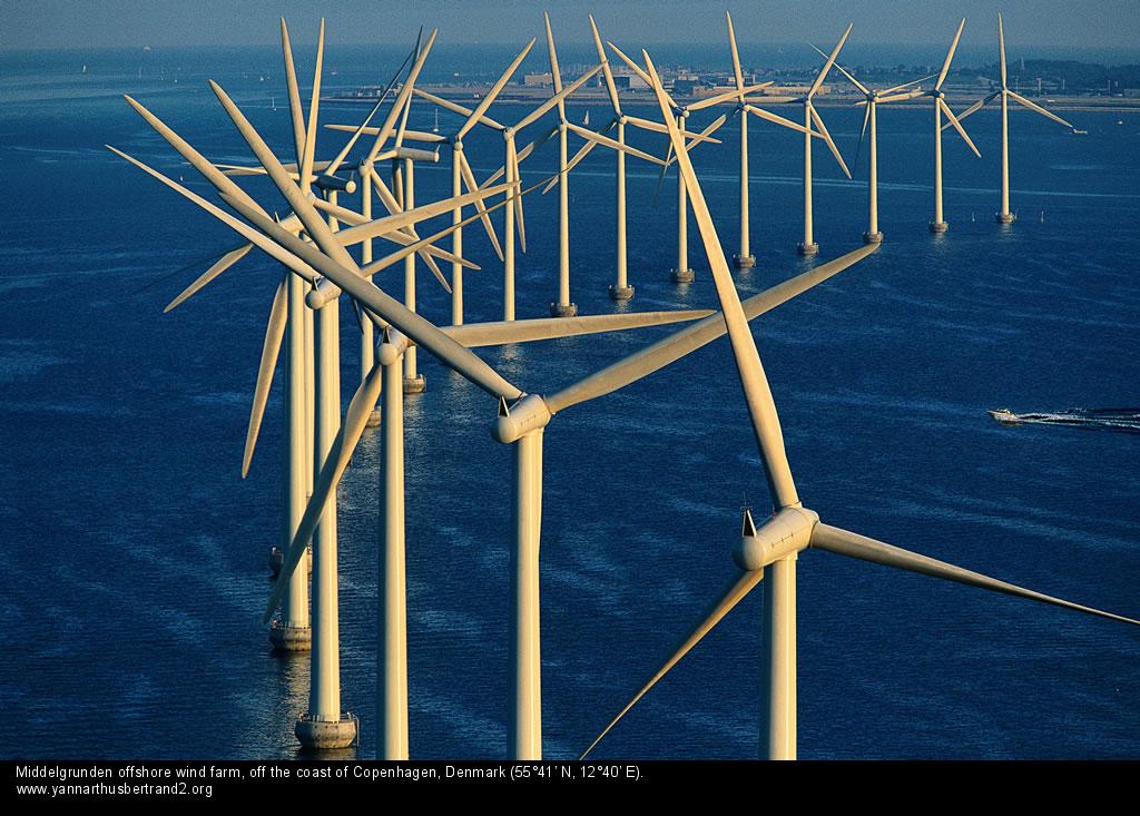Middelgrunden offshore wind turbines Denmark